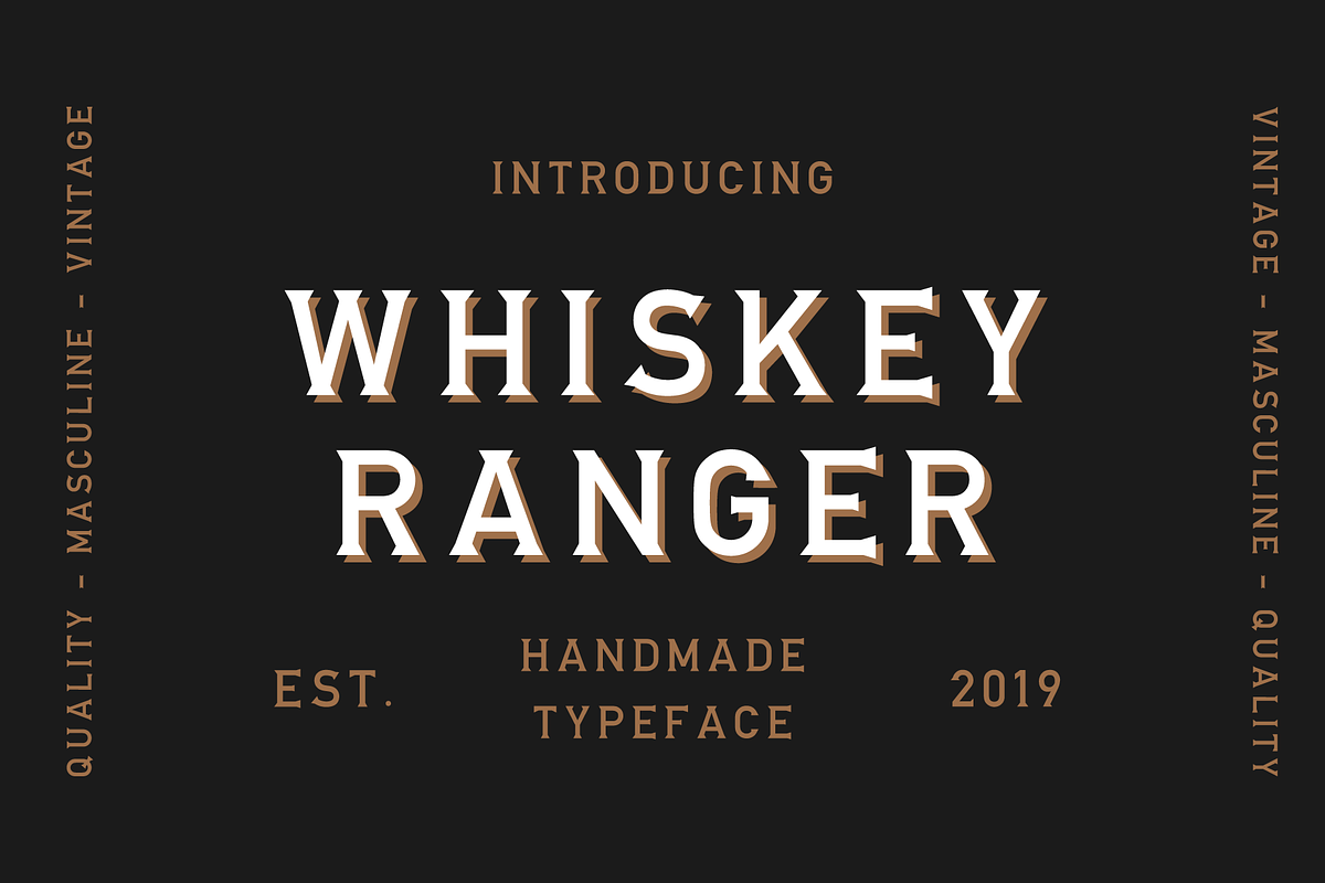 Whiskey Ranger -Vintage Font Family, a Serif Font by Creative Type (Photo 1 of 5)