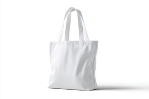 Plain white tote bag on white background, an Abstract Photo by AlyaAnd