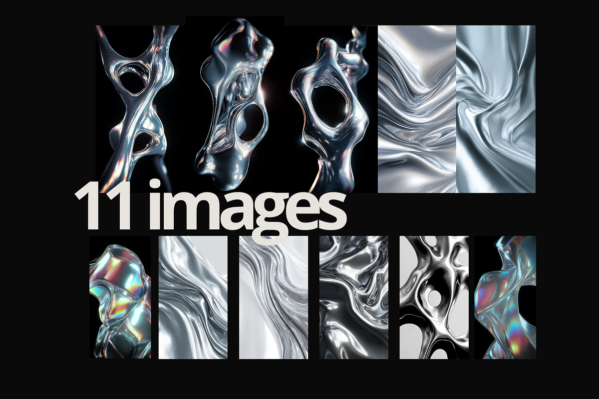 Pack Chrome Y2K Abstract Backgrounds, a Background Graphic by THE PIGGEST (Photo 11 of 11)