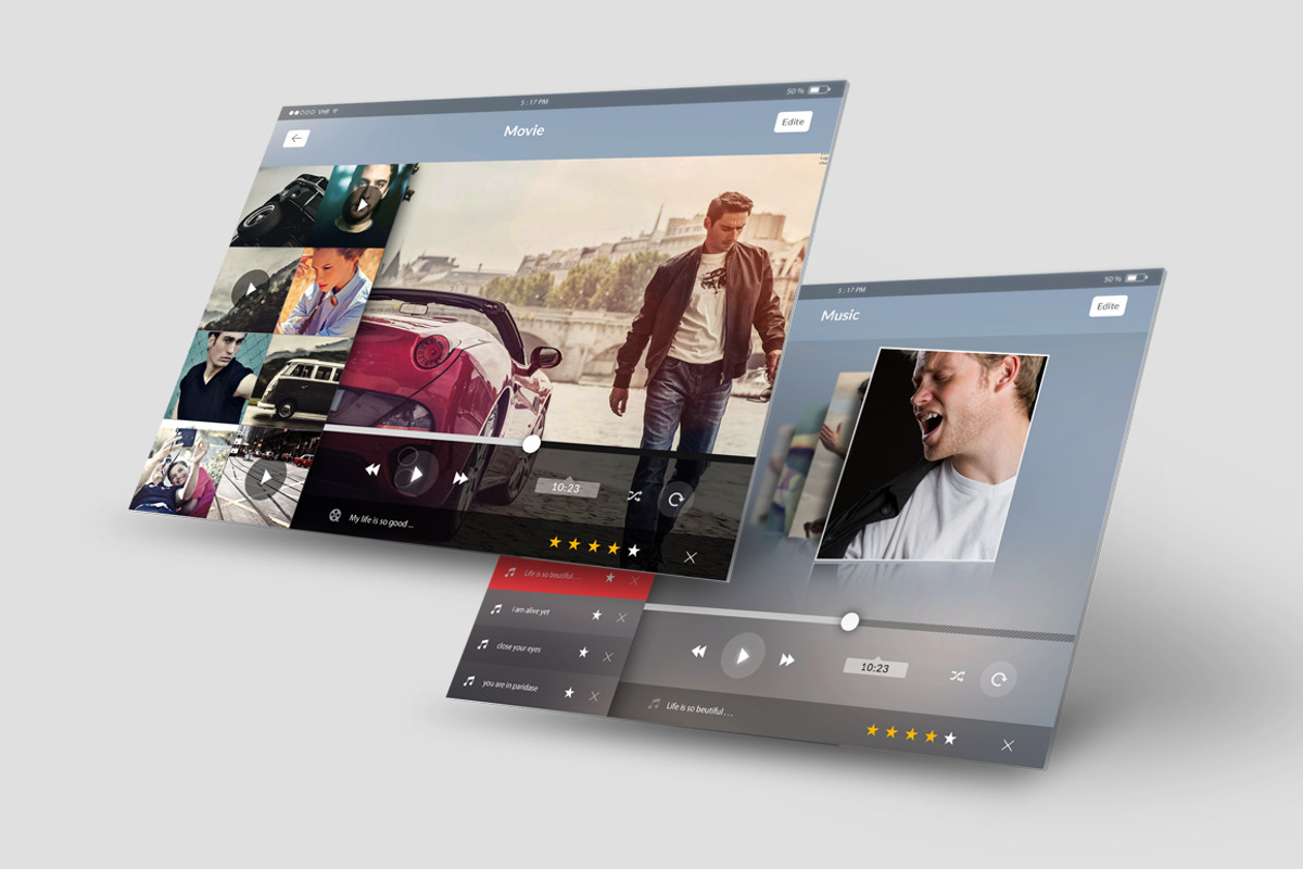 Mobile and Tablet UX UI kit 2, an UI Kit Template by Alireza Farzad (Photo 10 of 11)
