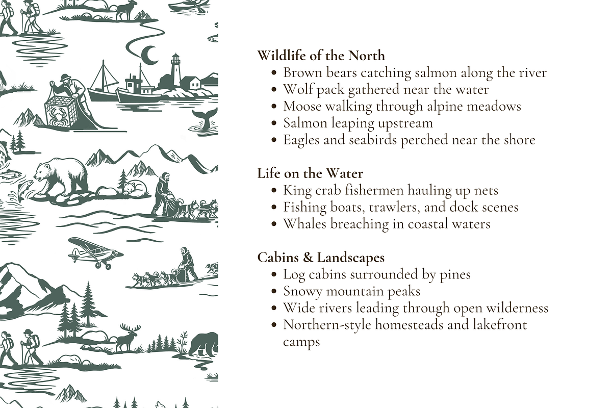 Alaska Illustrated Pattern, a Pattern Graphic by Hughes Studio (Photo 5 of 9)