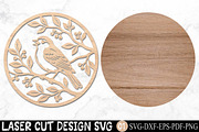 Bird On Branch Laser Cut, an Object Graphic by Rose Art (Thumbnail 2 of 3)