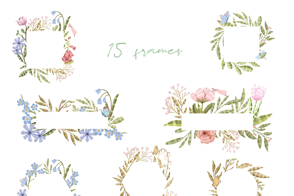 Soft flowers graphic collection, a Decorative Illustration by Yelloo Fish (Photo 8 of 16)
