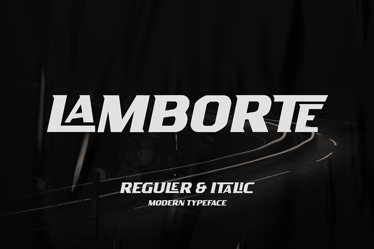 LAMBORTE, a Sans Serif Font by Haksen (Photo 1 of 10)