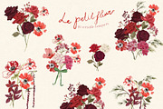 Red Burgundy Flowers PNG, a Decorative Illustration by whiteheartdesign (Thumbnail 4 of 17)