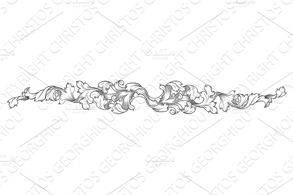 A Filigree Medieval Border Band, a Decorative Illustration by Christos Georghiou