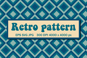 Geometrical Vintage Pattern In 70s