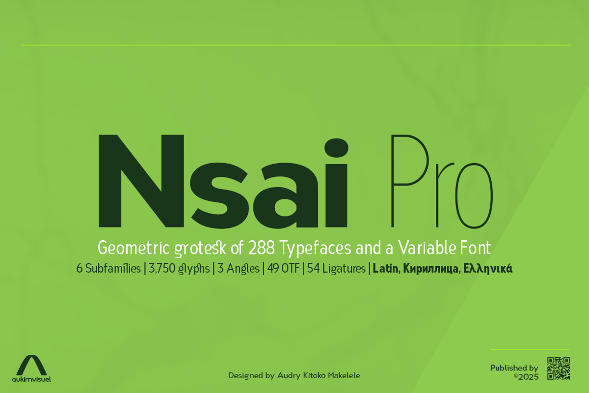 Nsai Pro, a Sans Serif Font by Aukimvisuel (Photo 1 of 15)