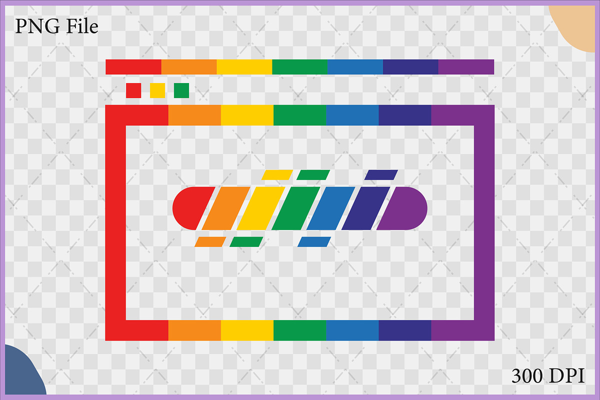 Rainbow Browser Loading Bar Vector, an Object Illustration by Gfx Expert Team (Photo 2 of 3)
