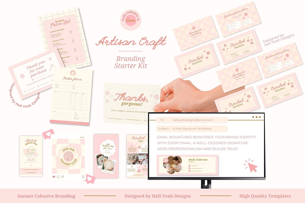 Artisan Craft Branding Starter Kits, a Branding & Logo Template by Hell Yeah Designs (Photo 2 of 19)
