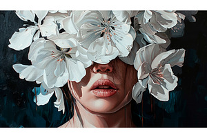 Portrait Of A Beautiful Girl With, an Object Illustration by LadadikArt