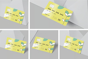 5 Bank Card Mockups, an Advertising Mockup by megostudi0