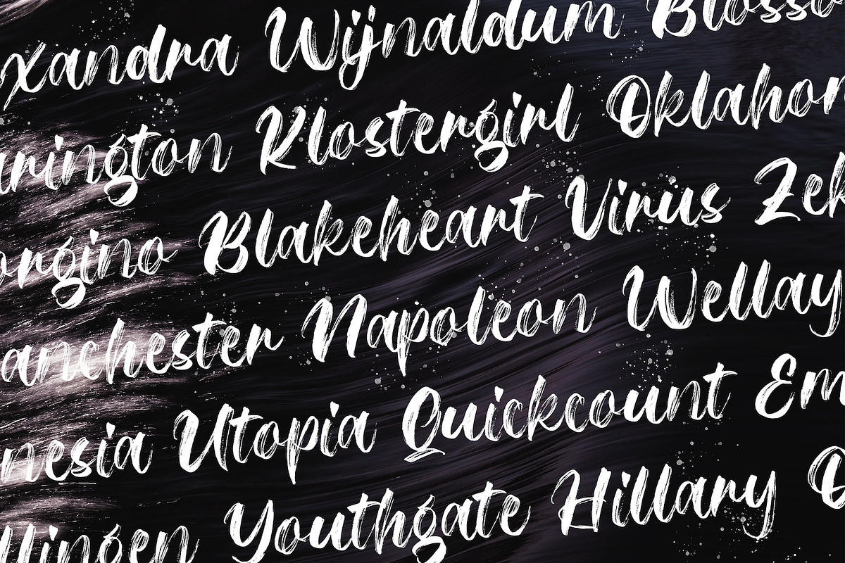 Riqage - Textured Brush Font, a Script Font by StringLabs (Photo 8 of 13)