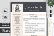 Resume Template with Photo / CV, a Resume Template by Klamp Studio (Thumbnail 2 of 9)