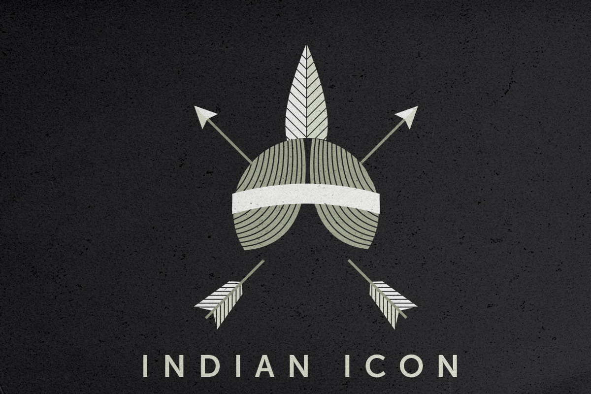 Indian Icon Vector, an Illustration by Ryder Doty