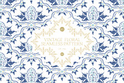 Vintage Floral Pattern 3 Royal Blue, a Pattern Graphic by Euonia Meraki (Thumbnail 1 of 18)