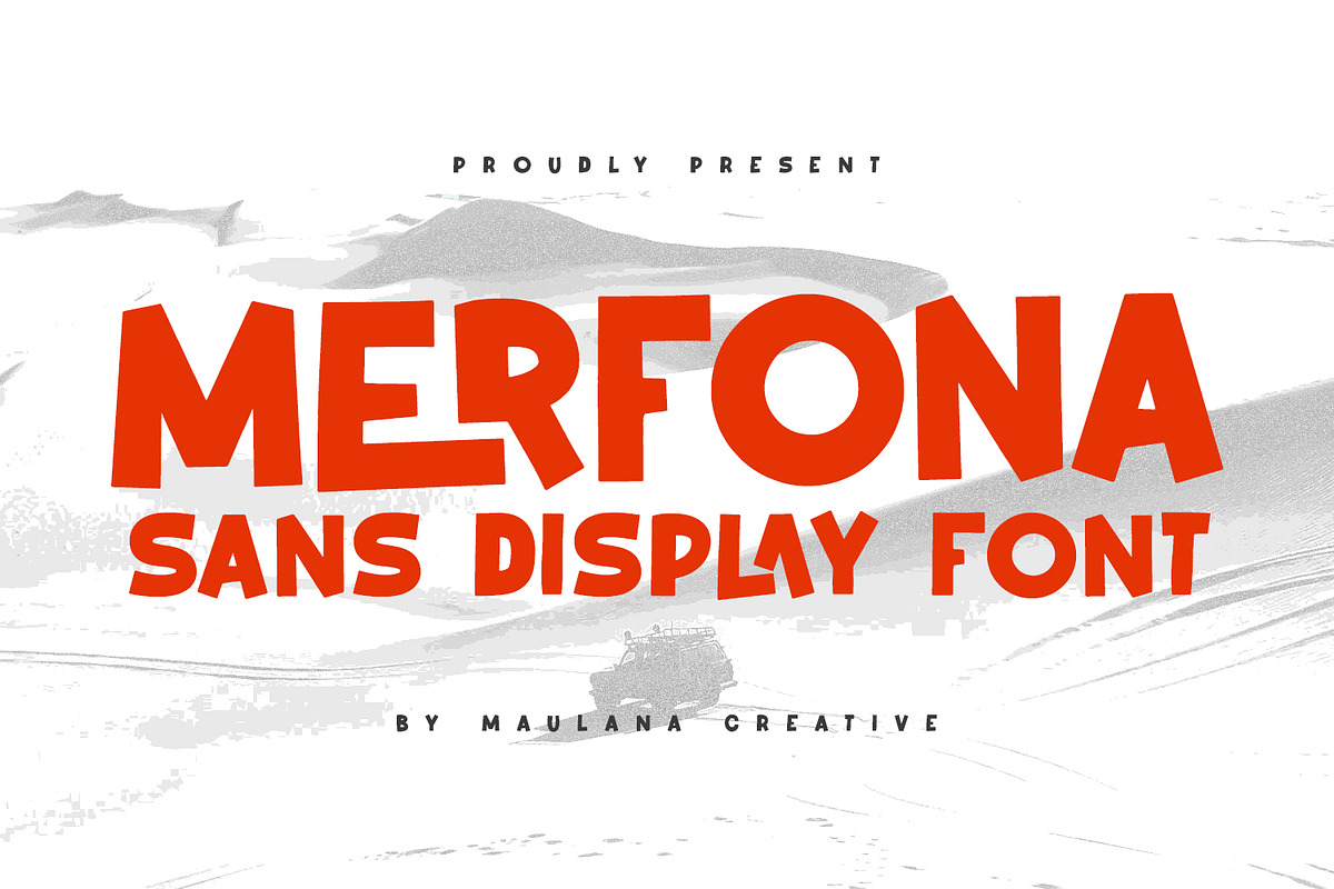 Merfona Sans Display Font, a Font by Maulana Creative (Photo 1 of 7)