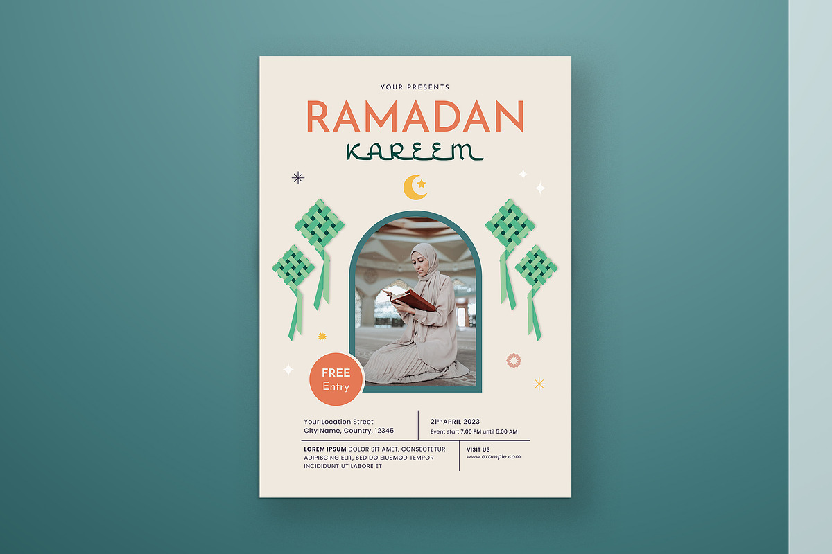 Ramadan Kareem + Social Media, a Flyer Template by Esui Studio (Photo 1 of 4)