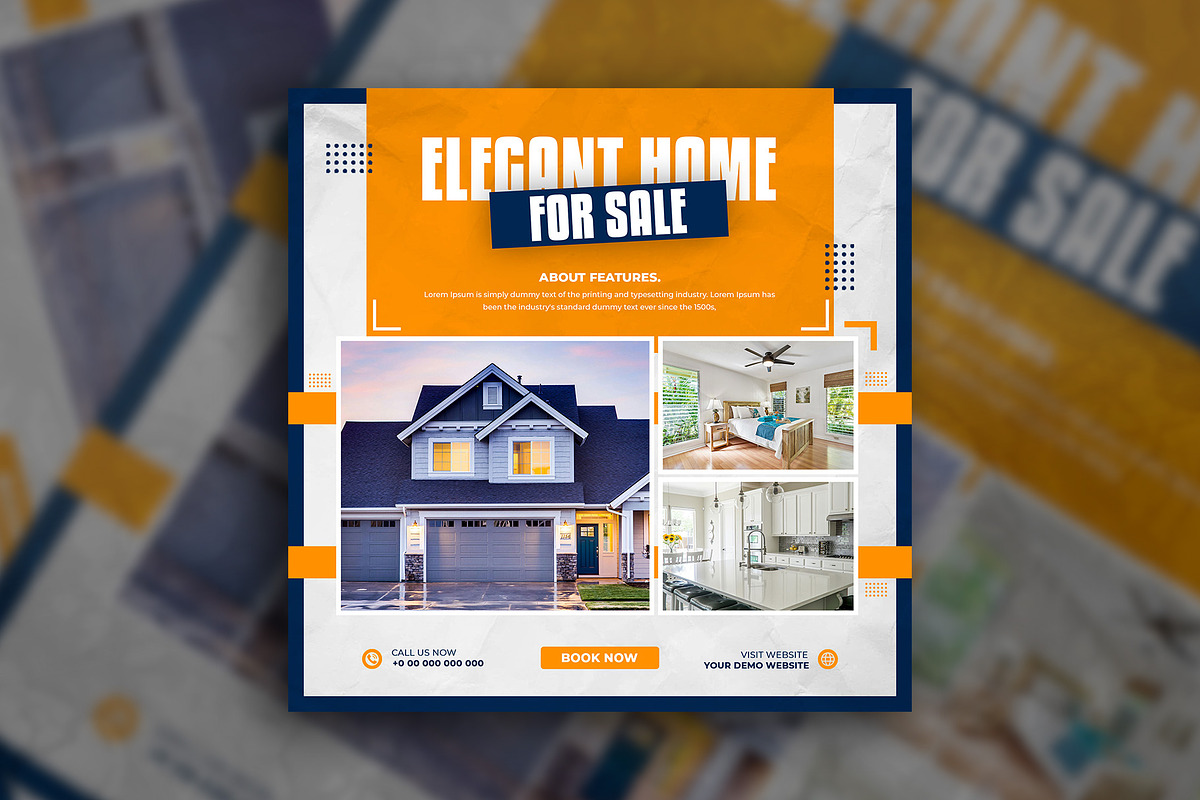 Real estate home sale post template, a Social Media Template by Tanmoy Topu (Photo 6 of 11)