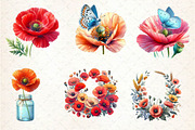 Corn Poppy Flower Bloom Clipart, an Illustration by Dream Creation (Thumbnail 4 of 6)