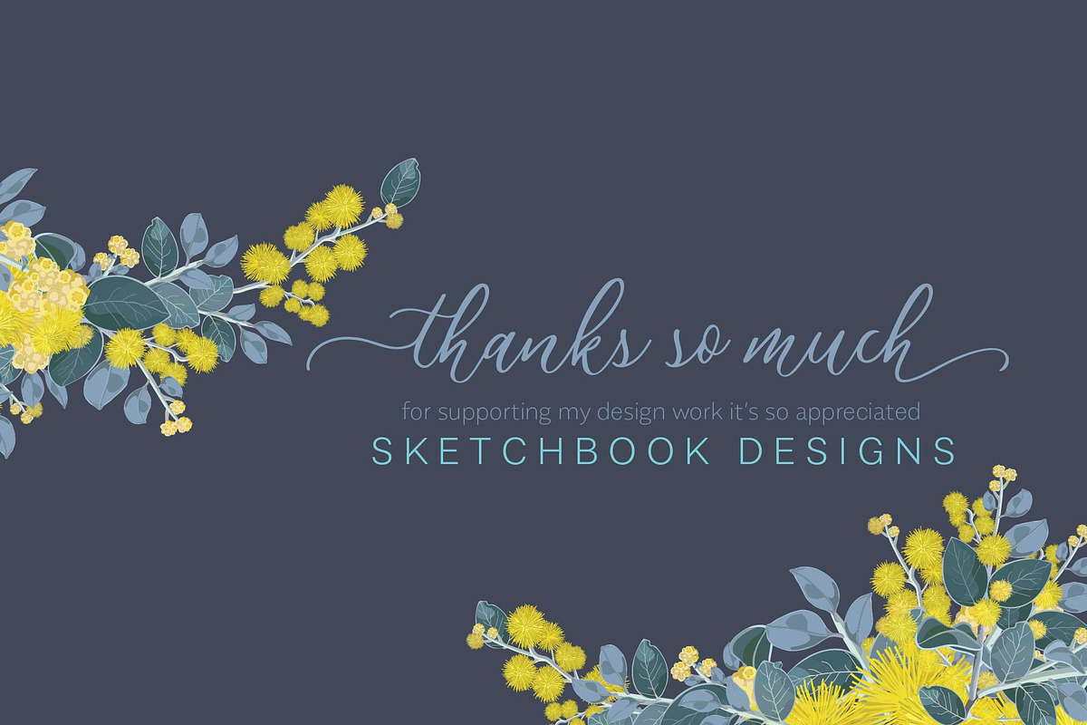 Golden Wattle Design Collection, an Illustration by Sketchbook Designs (Photo 13 of 13)