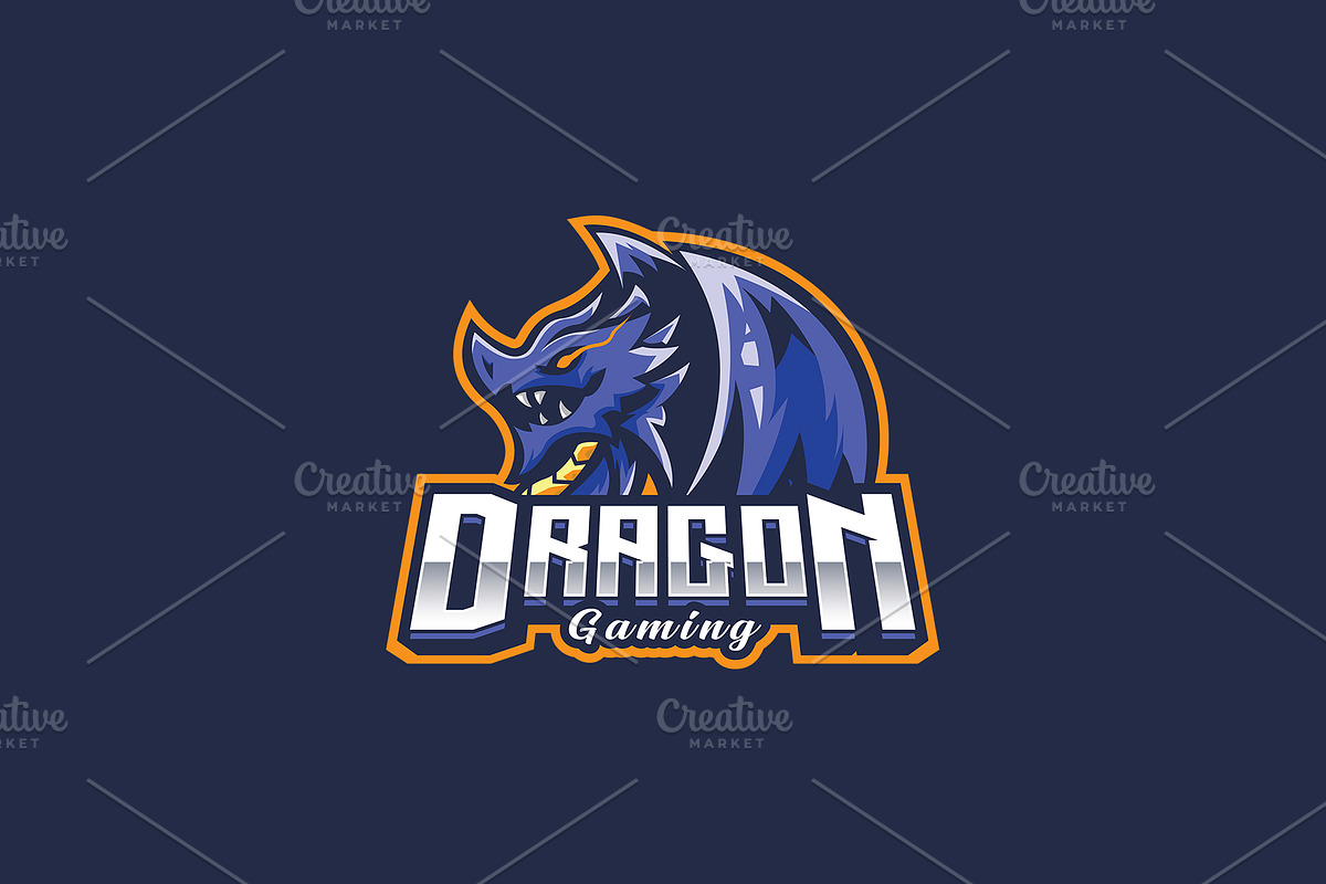 Dragon Mascot Logo Template, a Branding & Logo Template by HasnainGFX (Photo 3 of 3)