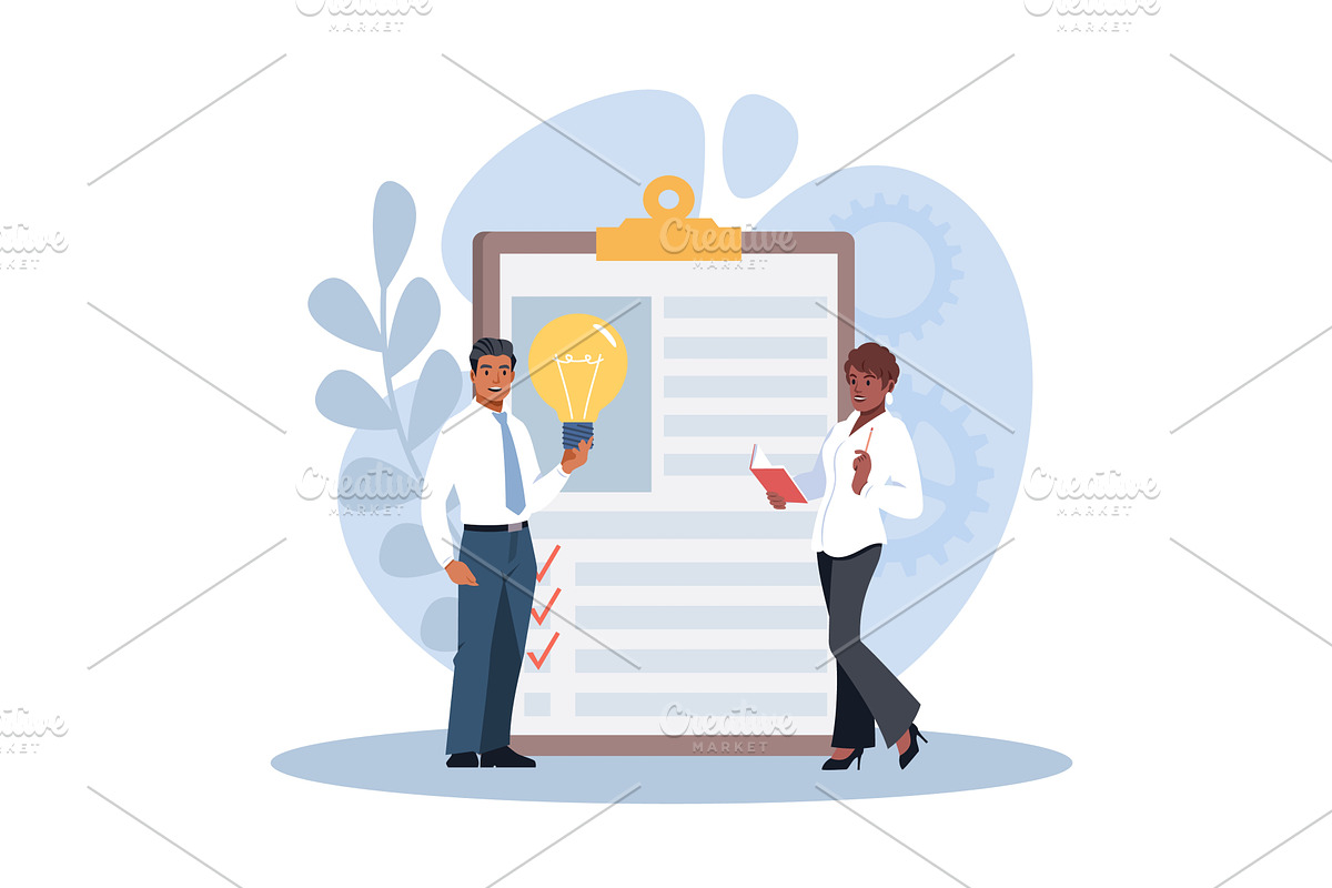 Conclusion of agreement. Employee, a Person Illustration by YummyBuum
