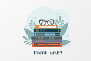 Book reader set. Girl with book., an Illustration by Julia Shop (Thumbnail 6 of 6)