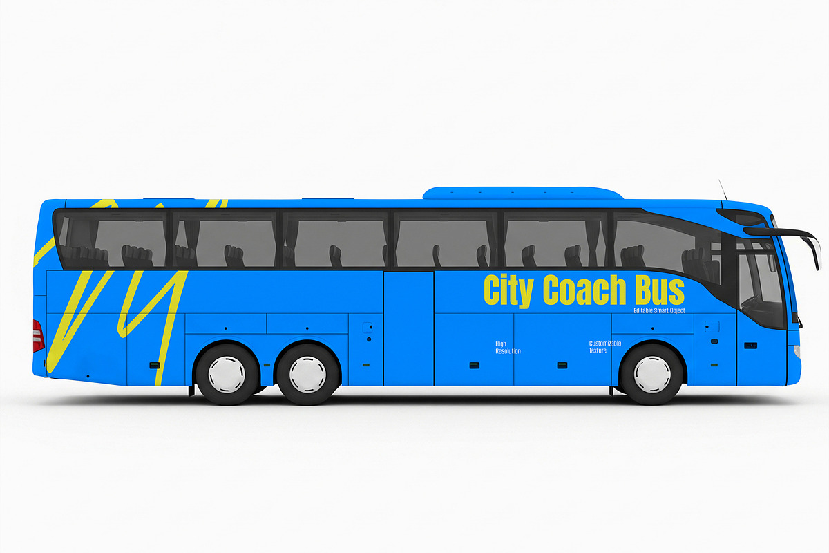 City Coach Bus Advertising Mockup, a Product Mockup by graphypix (Photo 1 of 4)