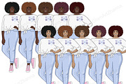 Spring Girls Clipart, a Person Illustration by GlamArtZhanna (Thumbnail 4 of 5)