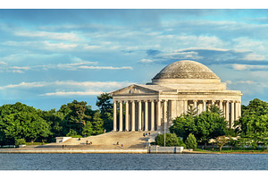 The Jefferson Memorial, a presidential memorial in Washington, D.C., an Architecture Photo by Leonid Andronov