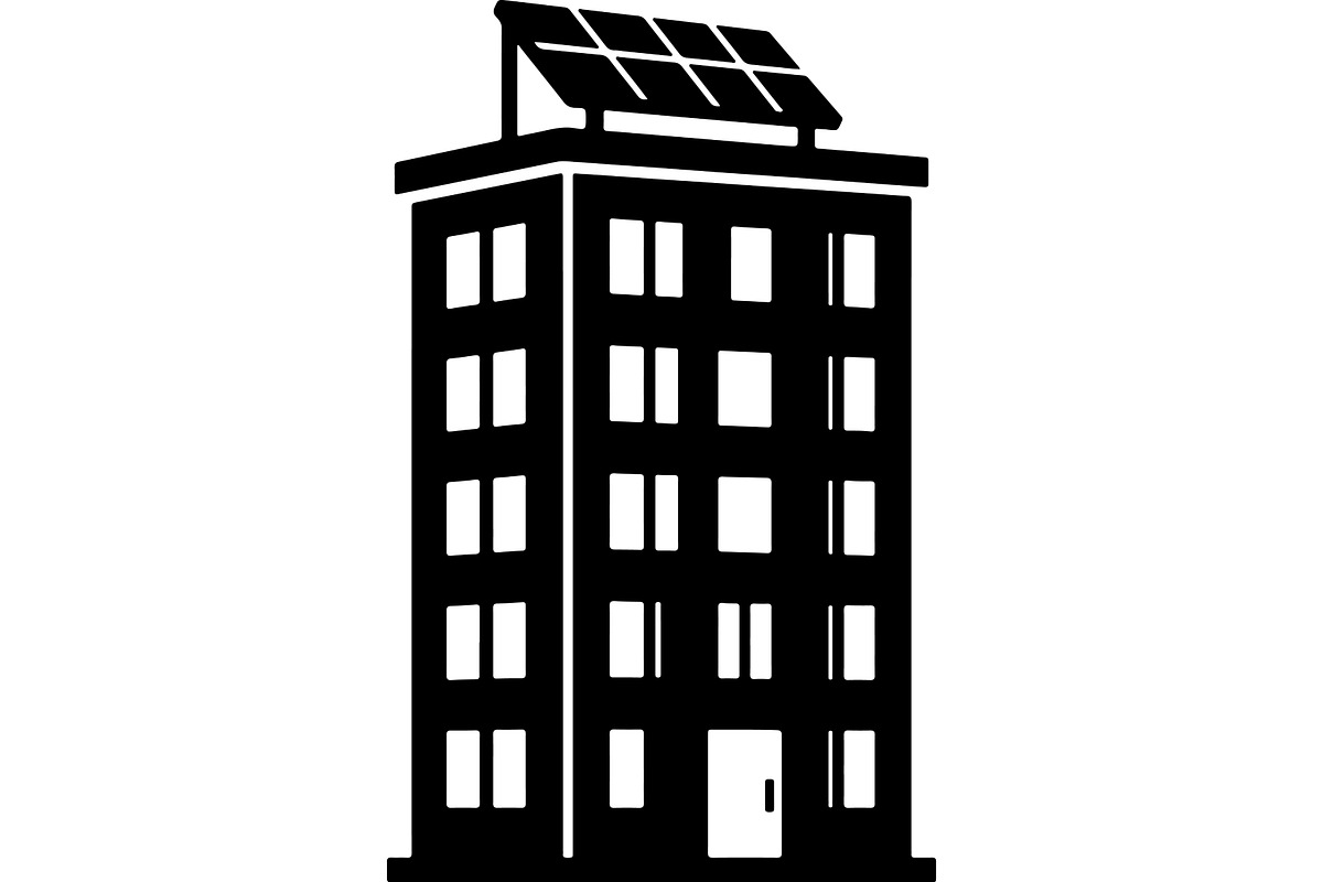 Solar Panel Building Silhouette, a Technology Illustration by balal (Photo 9 of 13)