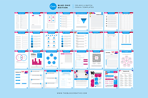 Blue Chic Workbook Canva Template