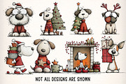 Whimsical Christmas Dogs Clipart PNG, an Illustration by Dream Creation (Thumbnail 2 of 8)