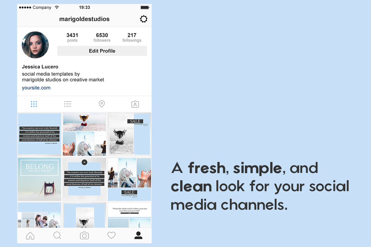 High Tide Social Media Pack, a Social Media Template by Candor Creative (Photo 2 of 4)