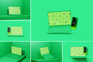 MacBook Pro&iPhone 13 Clay Mockups