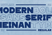 Heinan - Modern Bold Sans Serif, a Sans Serif Font by MaikoHatta (Thumbnail 3 of 9)