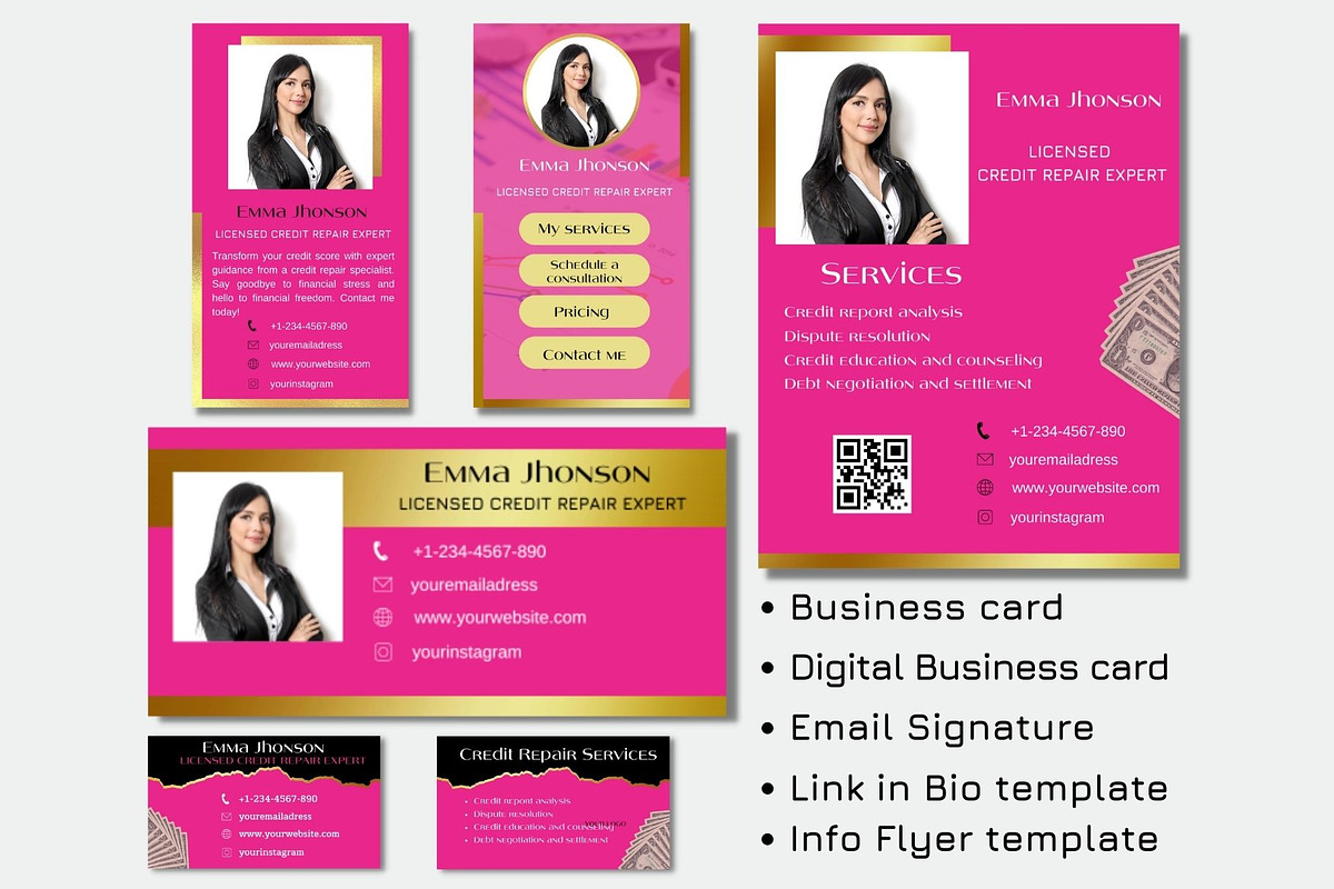 Canva Credit Repair Branding Kit, a Branding & Logo Template by Amiraliya (Photo 4 of 6)