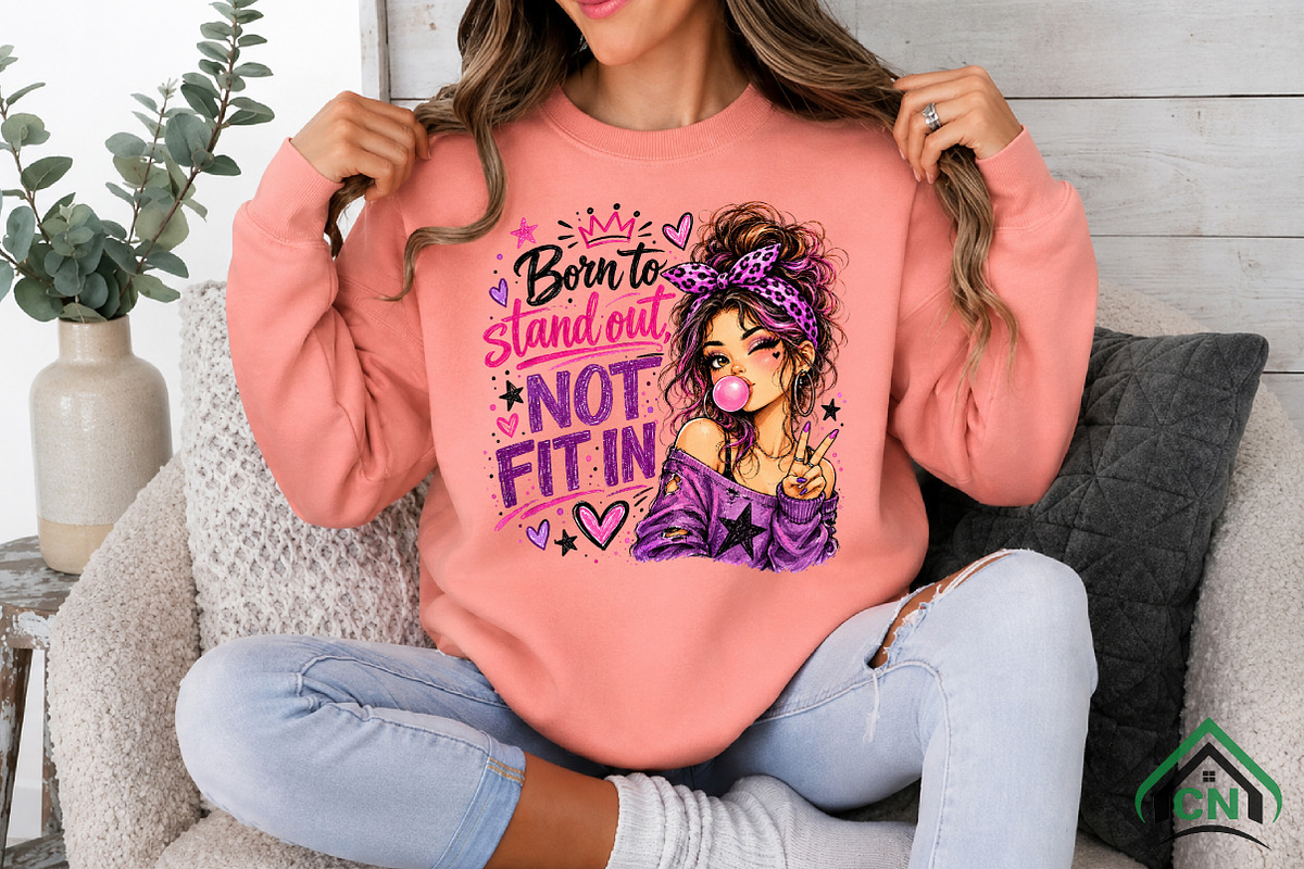 Sassy Girl Bubblegum Sublimation, a Seasonal Illustration by Craft Nest (Photo 2 of 6)