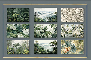 Forest Plants Landscape Mural