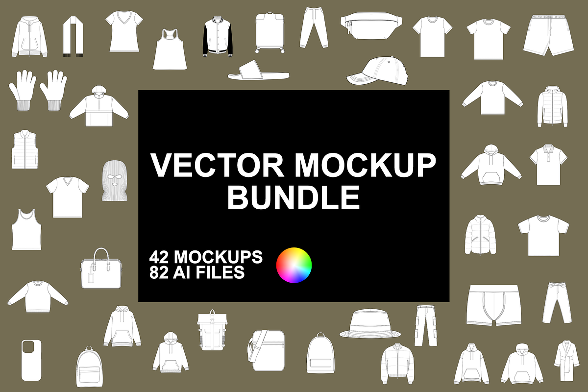 Vector Clothing Mockups Bundle, an Apparel Mockup by Infinity Mockups (Photo 1 of 11)