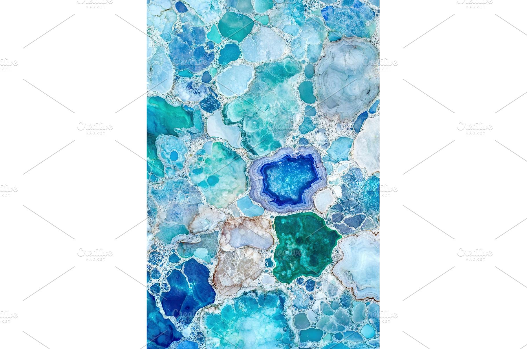 Stunning blue and turquoise geode, an Abstract Photo by Lermont51