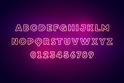 Retro Neon Light Font Set, an Object Graphic by Black White Mouse Design (Thumbnail 2 of 3)