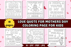 Mother's Day Quote Coloring Page