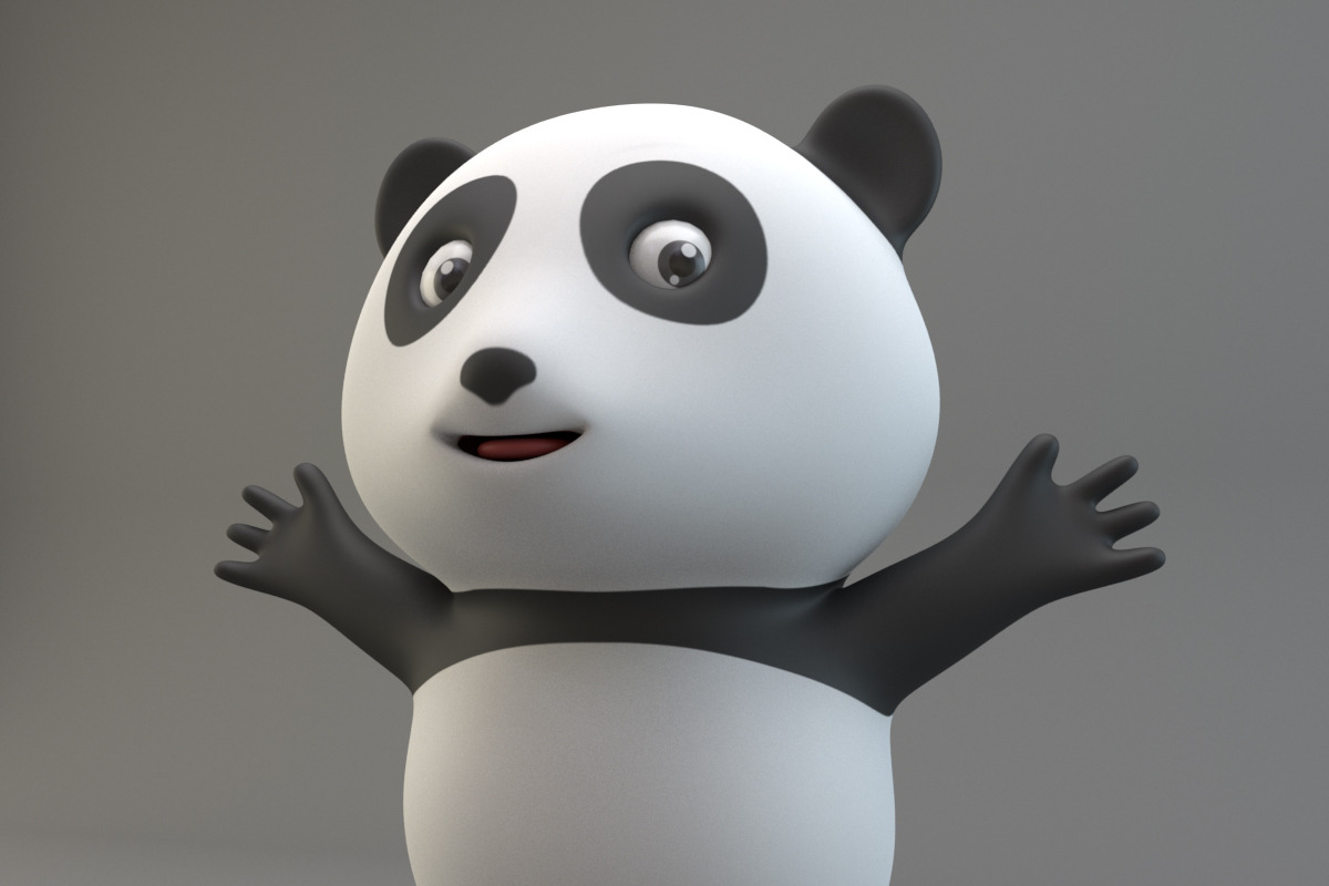 Cartoon Panda, an Animal 3D Model by XYZ Space (Photo 3 of 6)
