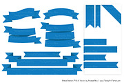 Blue Ribbon Banner Clipart, an Illustration by Amanda Ilkov (Thumbnail 4 of 4)