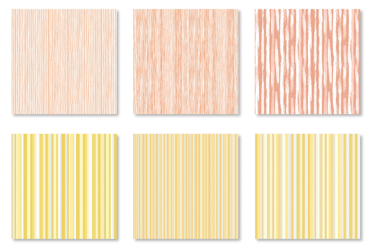 Watercolor Stripes Pattern Digital, an Illustration by CraftArtStudio (Photo 2 of 3)