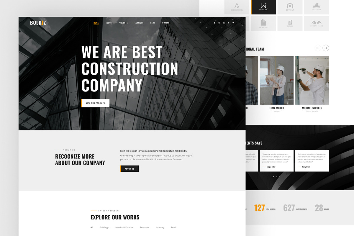 Boldiz - Construction HTML Template, a HTML Template by TemplatesJungle (Photo 1 of 2)
