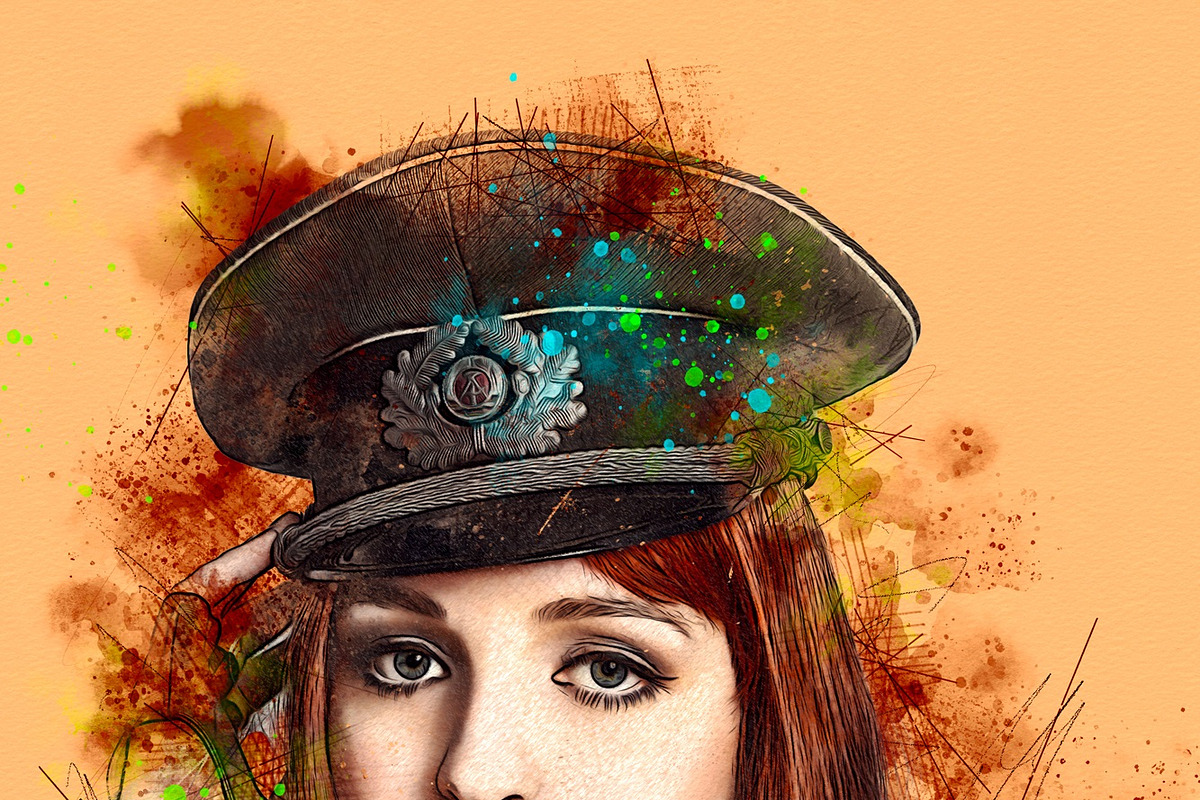 Sketch Art Photo Effect Mockup PSD, a Brushes & More by zahidhossainalif (Photo 12 of 18)