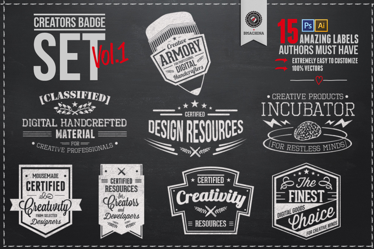 Badges & Insignias Bundle preview 3